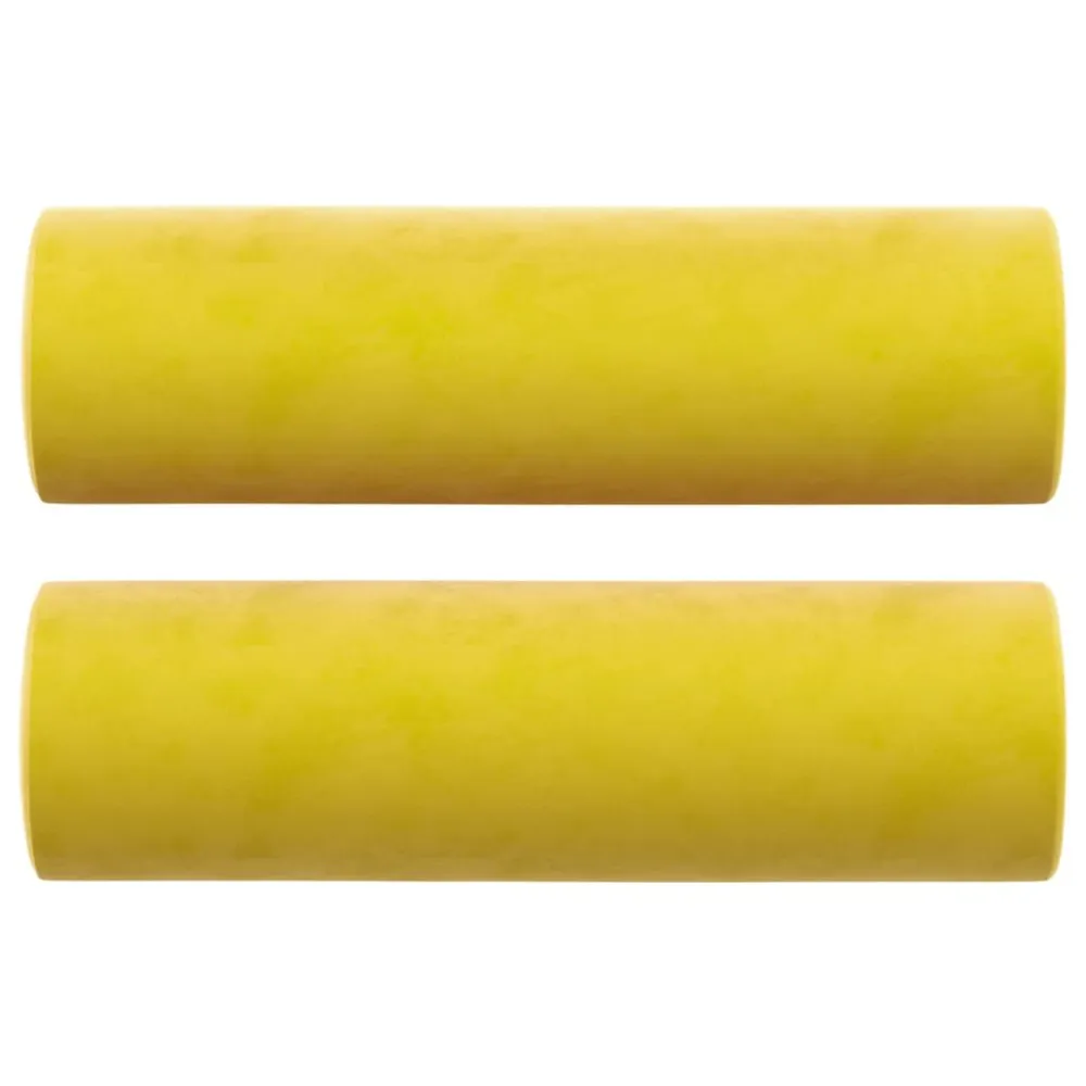 Eetkamerstoel Sierkussens 2 st 15x50 cm fluweel geel