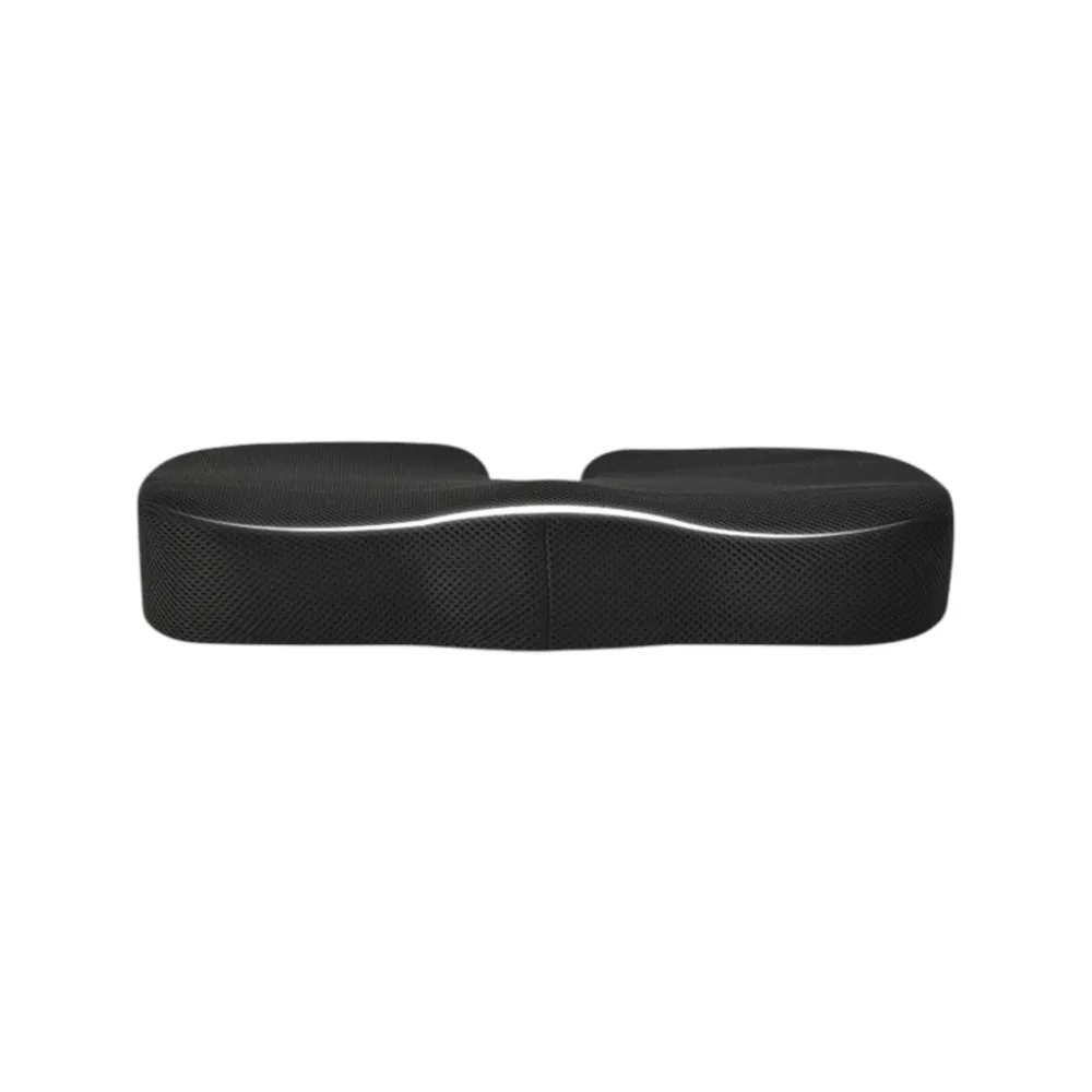 Ergonomisch Zitkussen met Band – Stuitkussen & Wigkussen – Zitverhoger voor Auto & Stoel – Autokussen – 45cm – Zwart