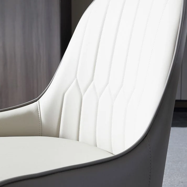 Glam Parsons Chairs Upholstered Dining Chairs Wood Legs | Makkelijk te Reinigen Grey