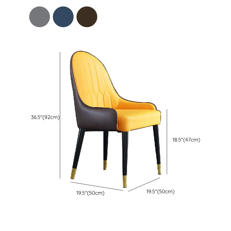 Glam Parsons Chairs Upholstered Dining Chairs Wood Legs met bescherming tegen slijtage Grey