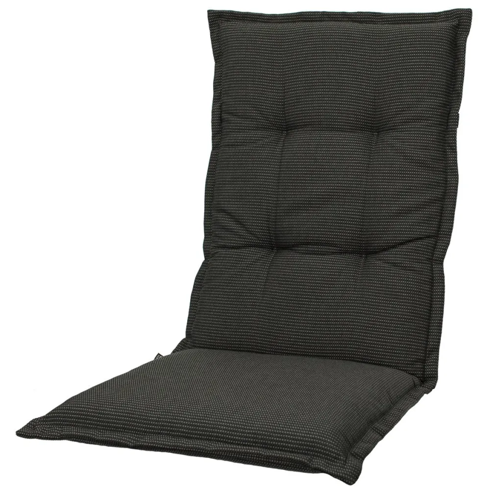 Kopu® Manchester Black - Comfortabel Tuinkussen met Hoge Rug - Zwart