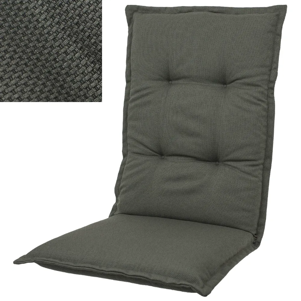 Kopu® Manchester Grey Comfortabel Tuinkussen met Hoge Rug - Grijs
