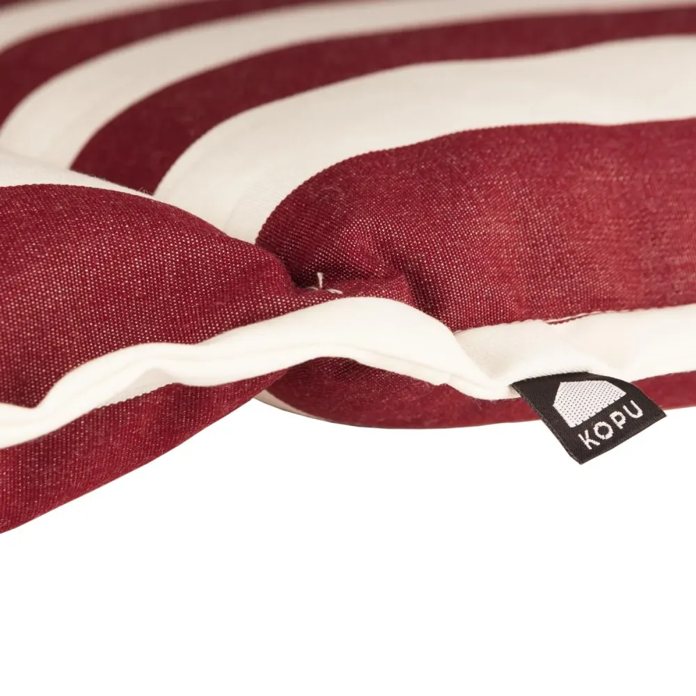 Kopu® Mila Red - Comfortabel Tuinkussen met Hoge Rug - Rood-Wit