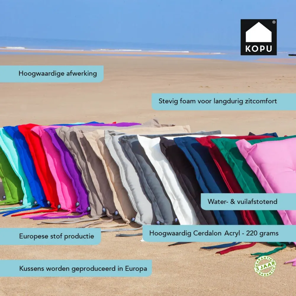 Kopu® Prisma Navy Hoogwaardig Zitkussen 50x50 cm - Marine Blauw