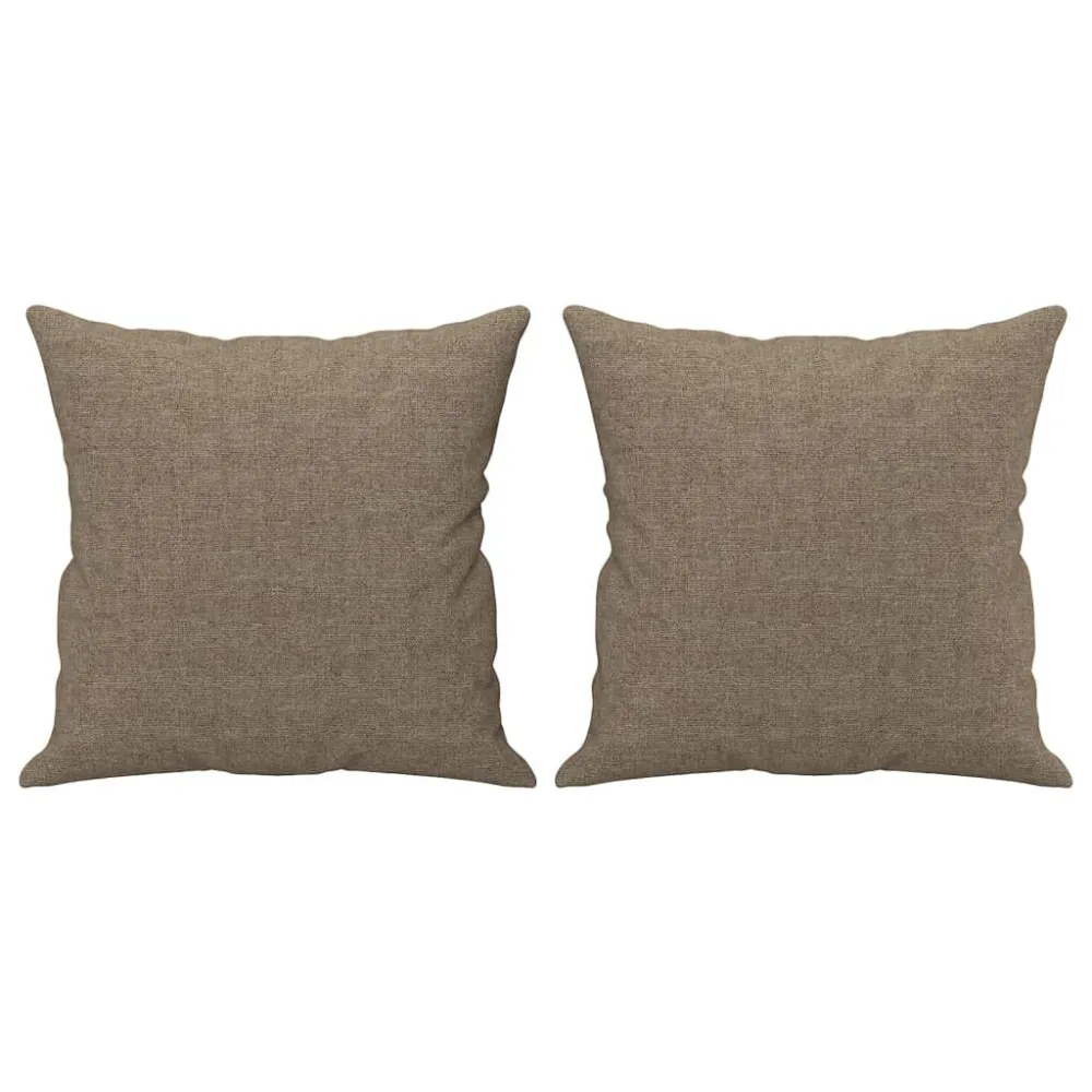 Ronde vorm Sierkussens 2 st 40x40 cm stof taupe