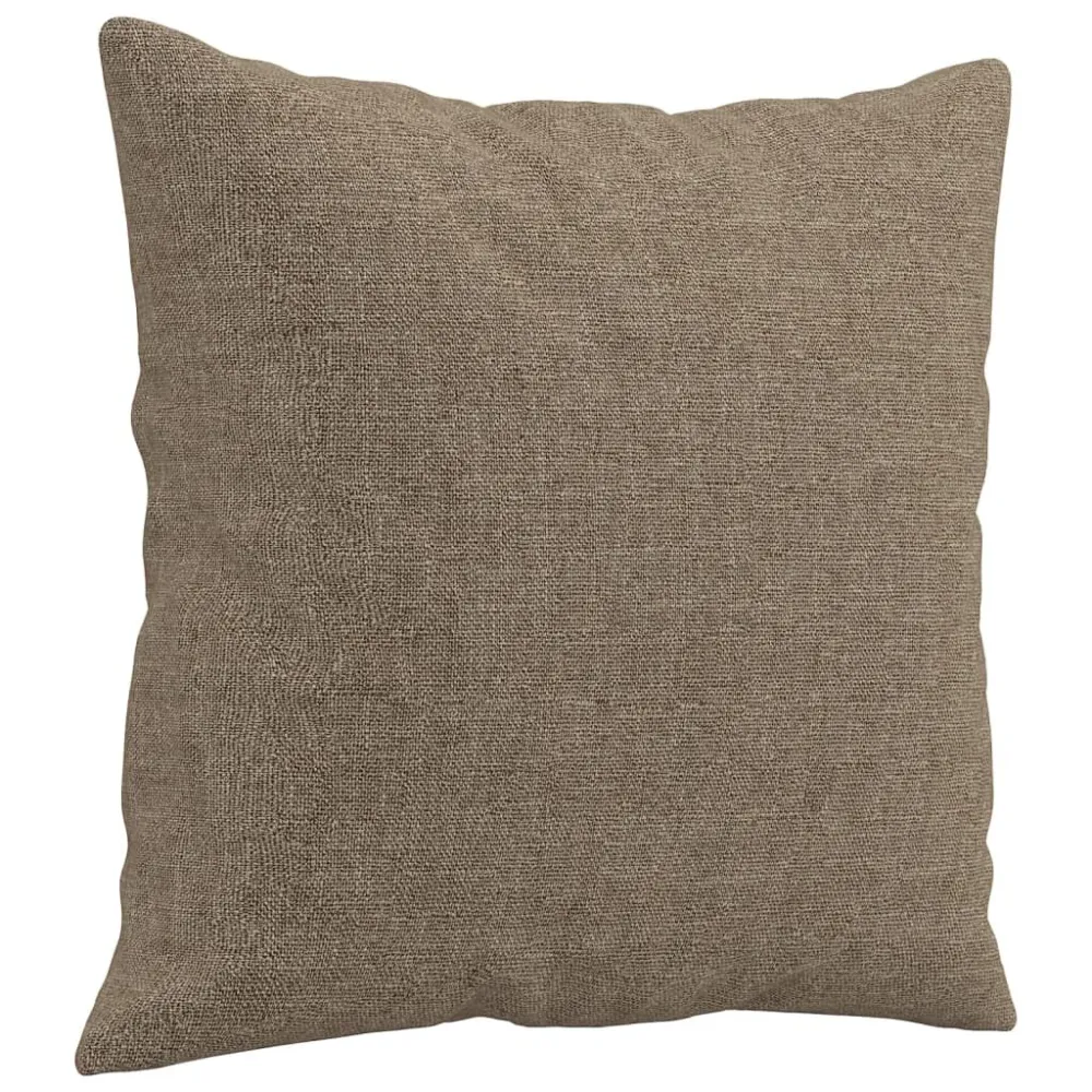 Ronde vorm Sierkussens 2 st 40x40 cm stof taupe