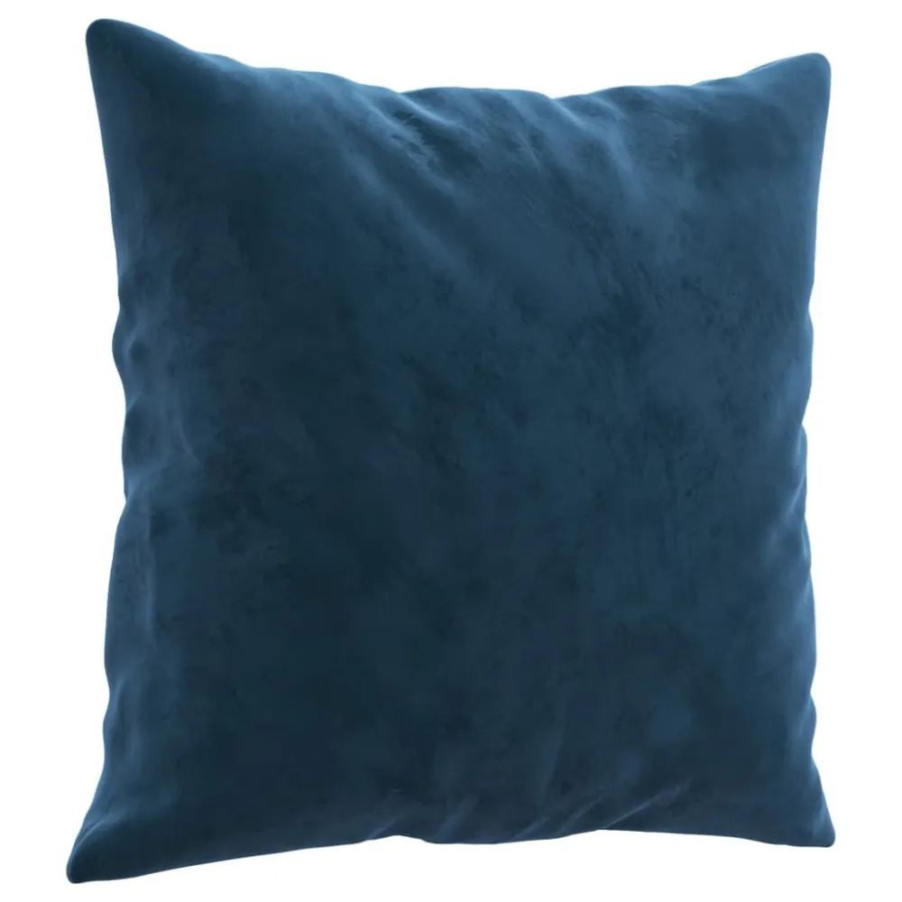 Sierkussens 2 st 40x40 cm fluweel blauw Machine wasbaar op 30°C