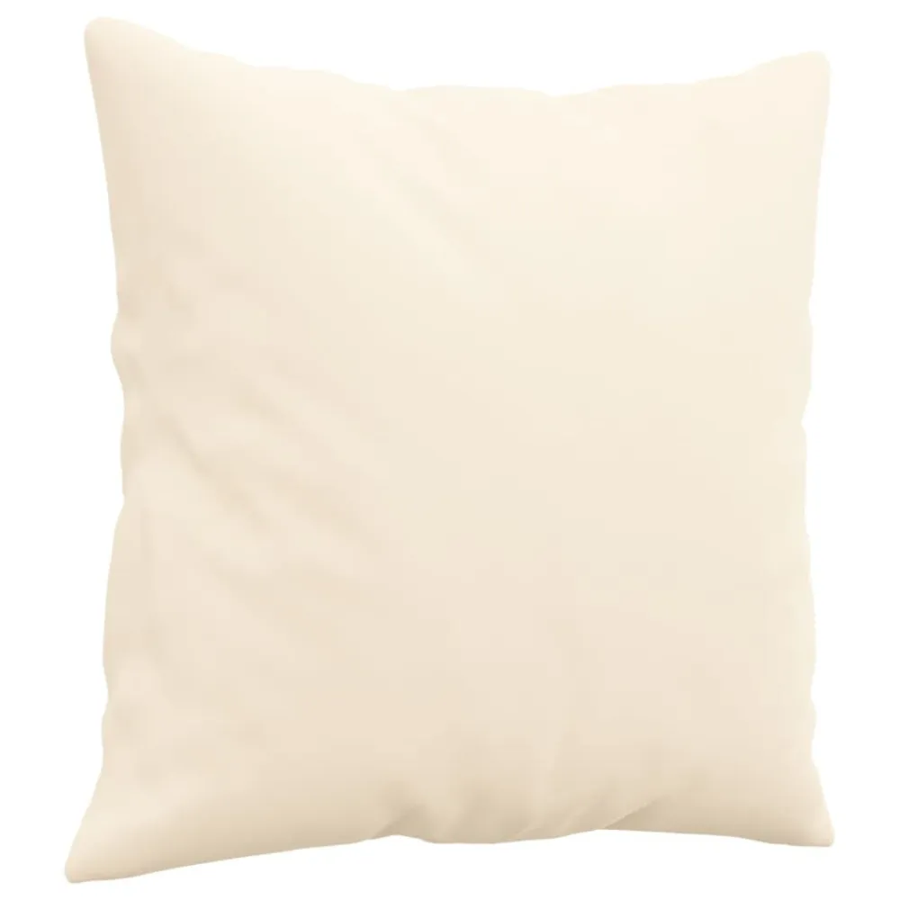 Sierkussens 2 st 40x40 cm fluweel crèmekleurig | Makkelijk te Reinigen