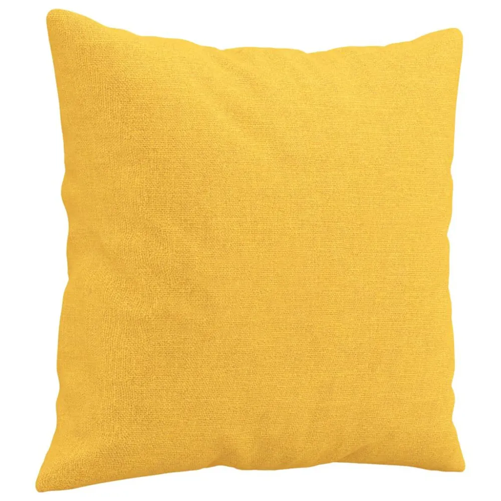 Sierkussens 2 st 40x40 cm stof lichtgeel voor eetkamer keuken