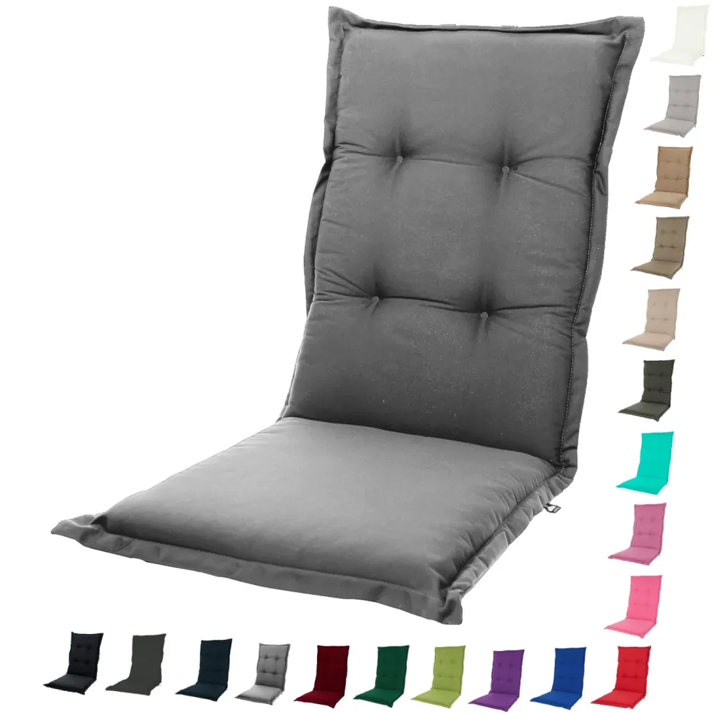 2 stuks Kopu® Prisma Mouse Grey Tuinkussen Hoge Rug - Grijs