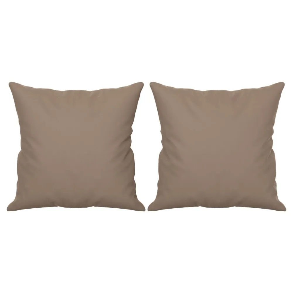 Vierkante vorm Sierkussens 2 st 40x40 cm microvezelstof taupe