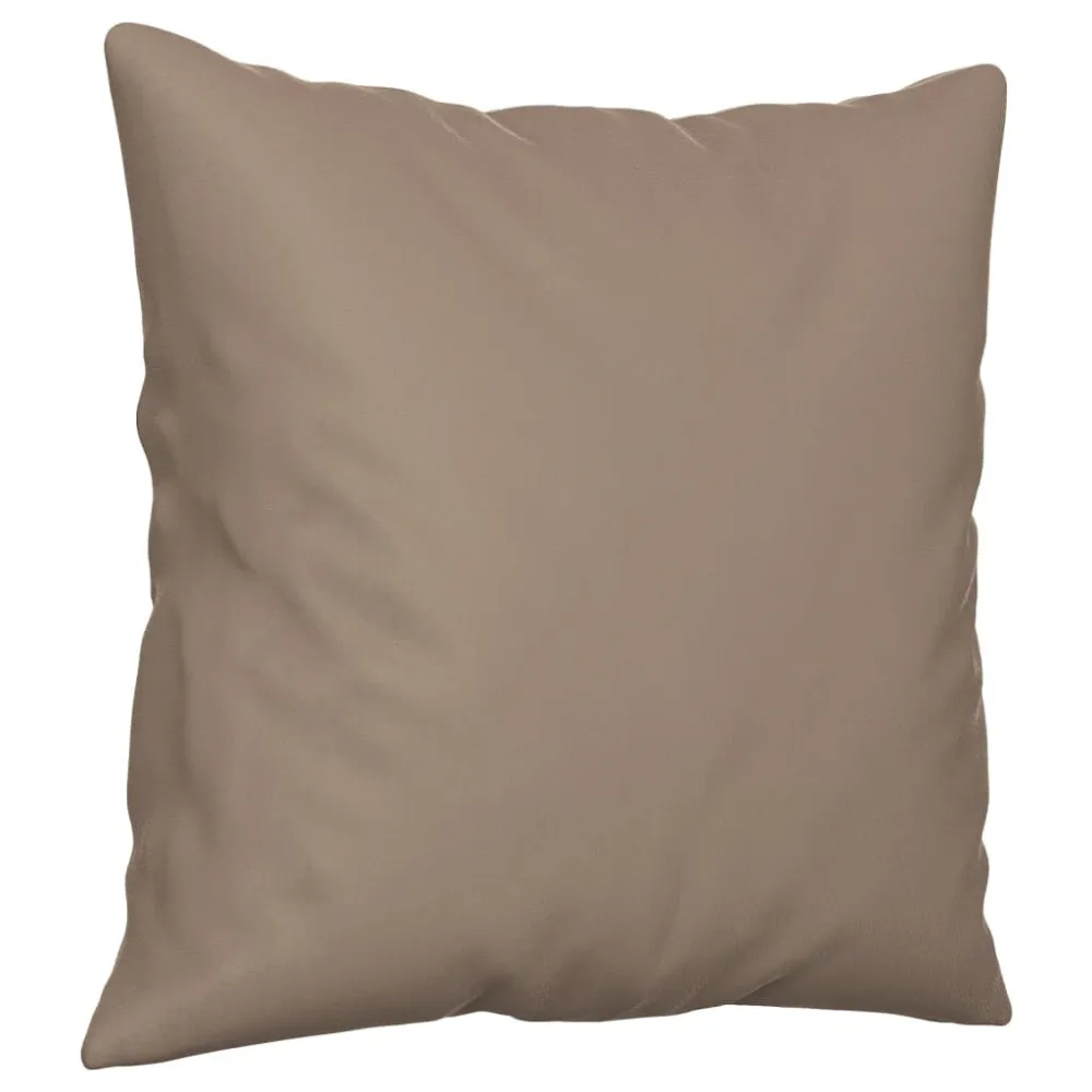 Vierkante vorm Sierkussens 2 st 40x40 cm microvezelstof taupe