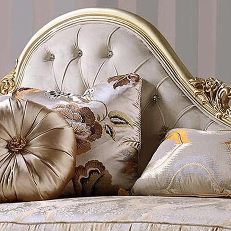 Vlekwerende Glam Upholstered Chaise Lounge Couch Wood Chaise Lounge Chair