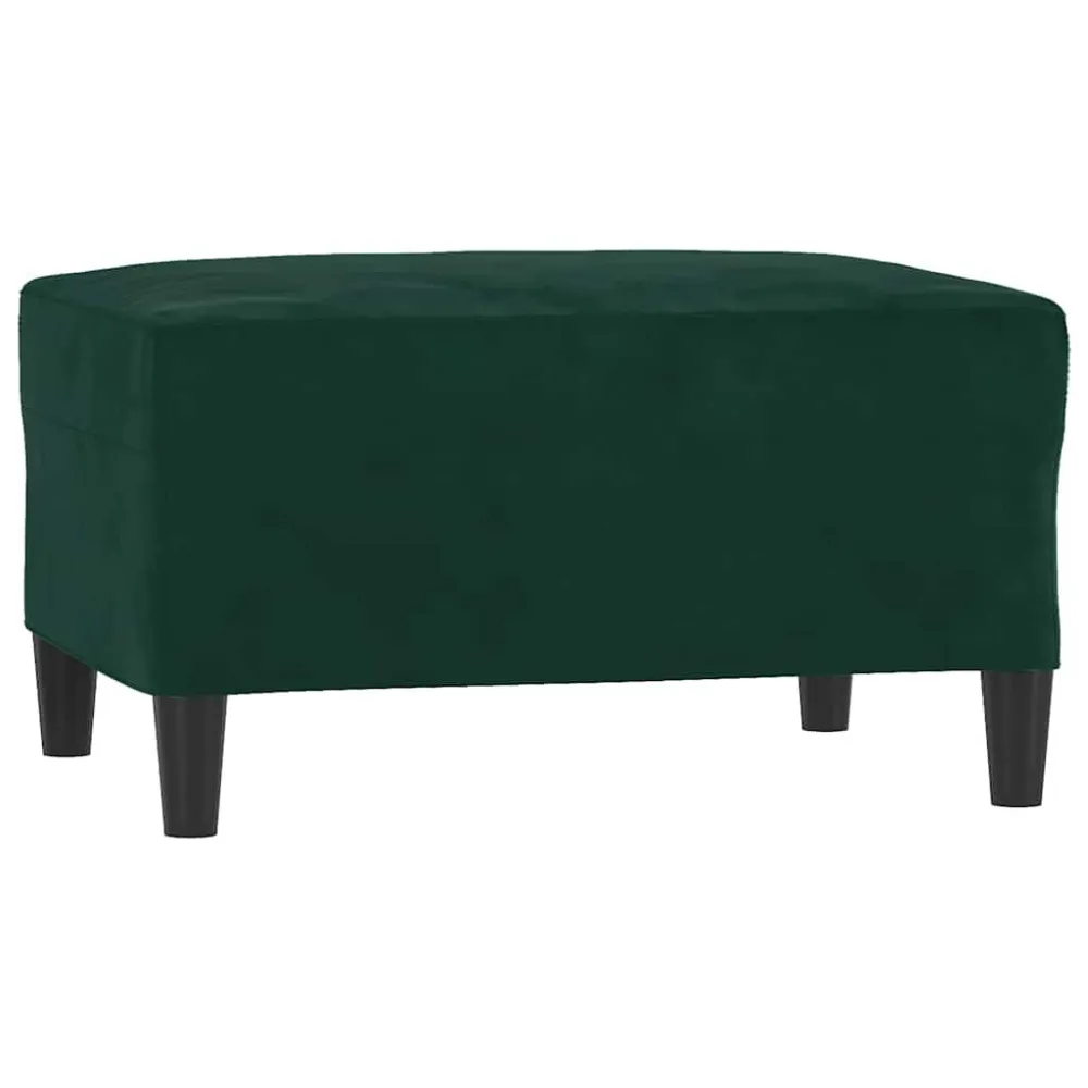 Voetenbank 70x55x41 cm fluweel donkergroen