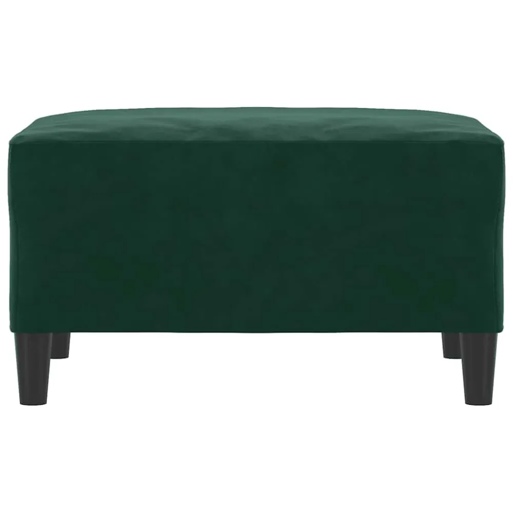 Voetenbank 70x55x41 cm fluweel donkergroen