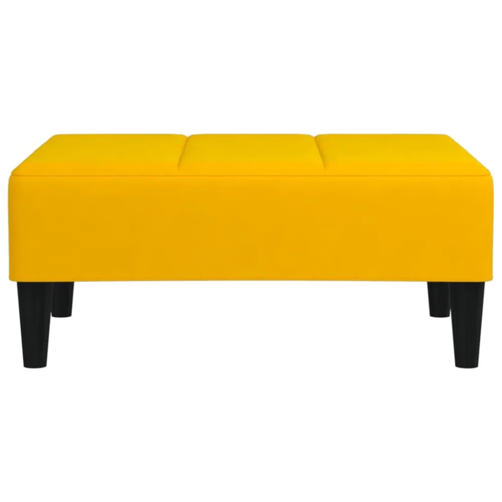 Voetenbank 78x56x32 cm fluweel geel
