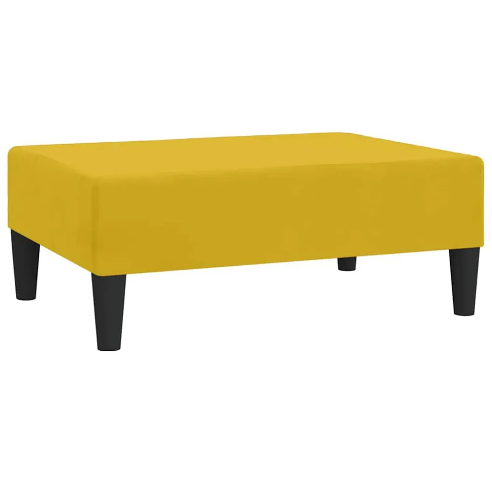 Voetenbank 78x56x32 cm fluweel geel