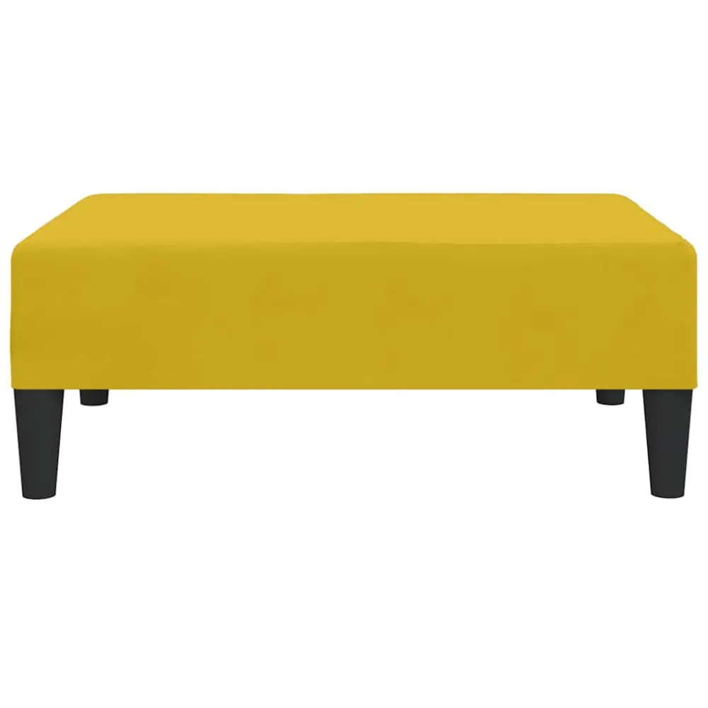 Voetenbank 78x56x32 cm fluweel geel