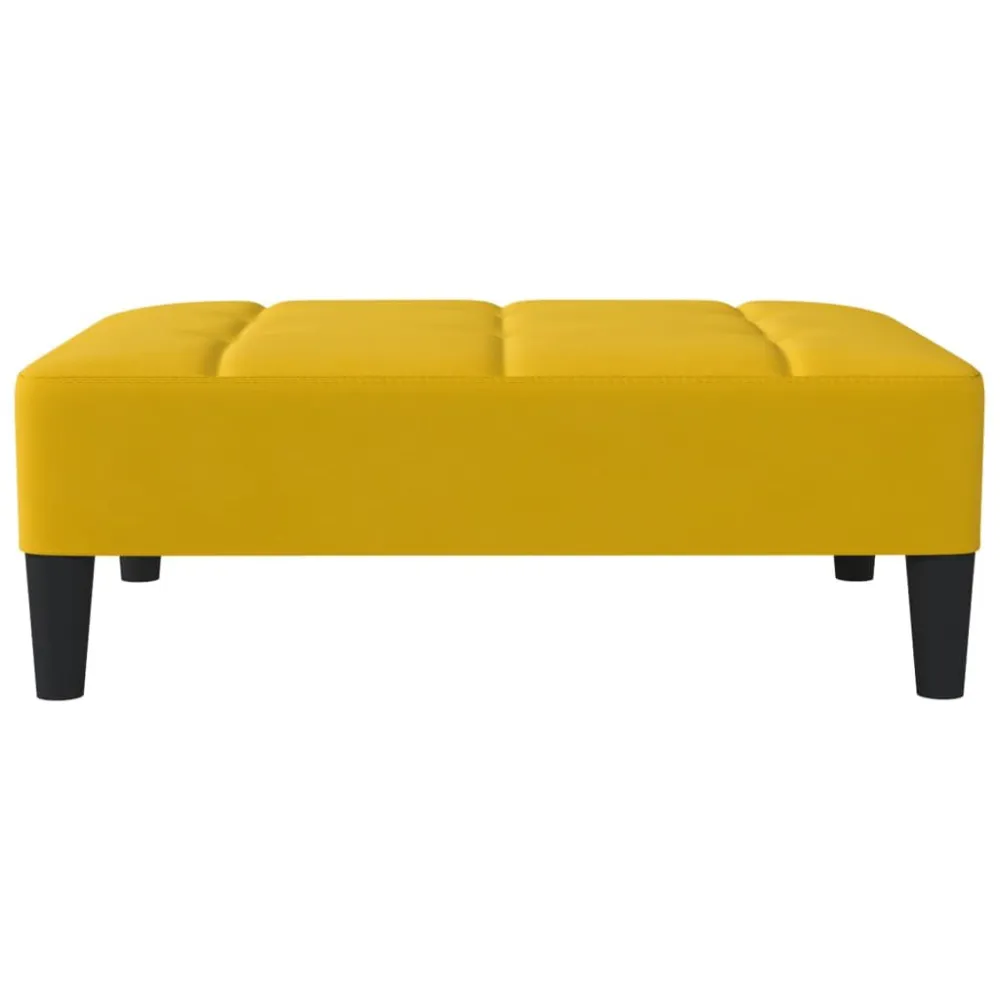 Voetenbank 78x56x32 cm fluweel geel