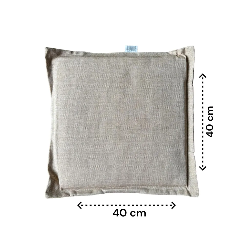 Zitkussen Stoel - Beige - 40 cm x 40 cm x 2 cm - Geschikt voor Binnen en Buiten - Waterafstotend Materiaal - Kussentje - S...
