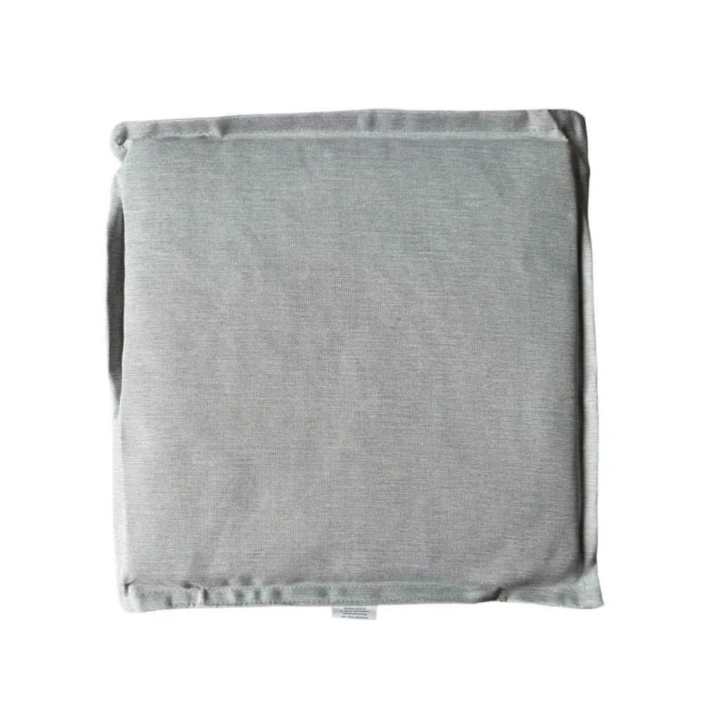 Zitkussen Stoel - Licht Grijs - 40 cm x 40 cm x 2 cm - Geschikt voor Binnen en Buiten - Waterafstotend Materiaal - Kussent...