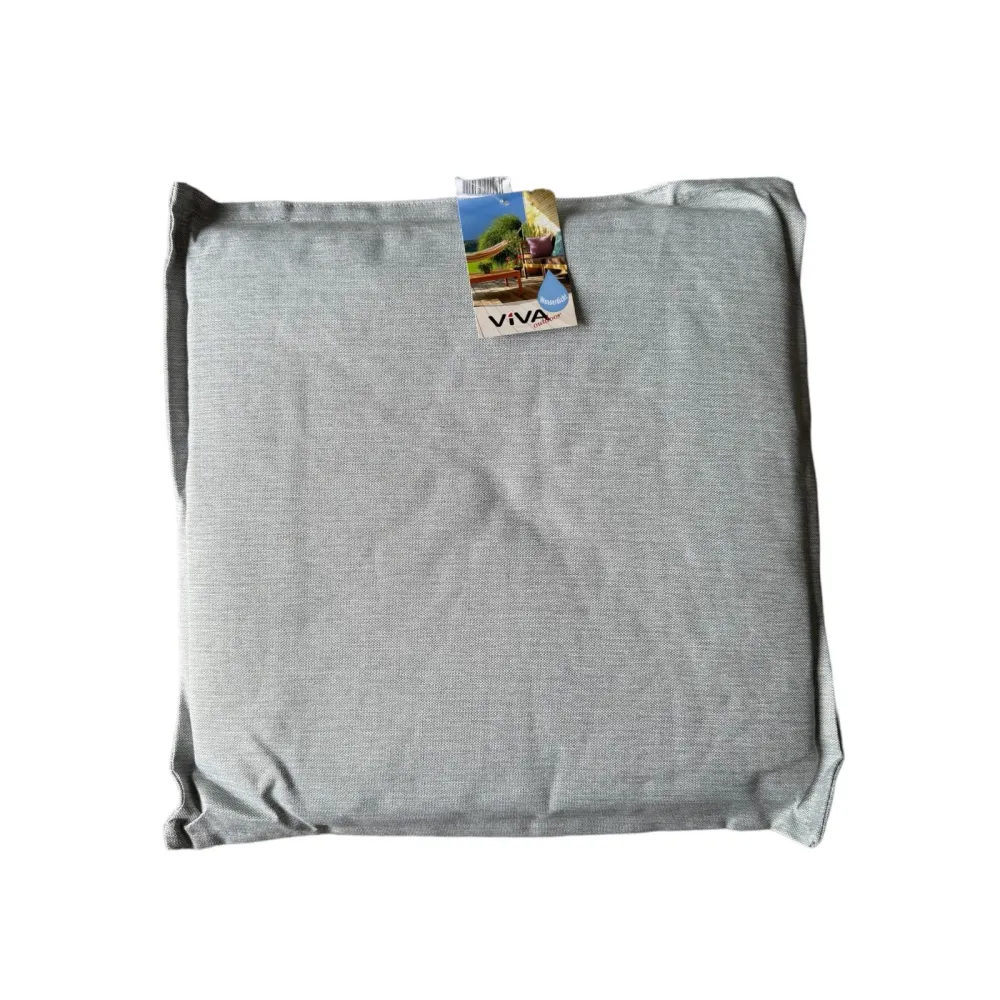 Zitkussen Stoel - Licht Grijs - 40 cm x 40 cm x 2 cm - Geschikt voor Binnen en Buiten - Waterafstotend Materiaal - Kussent...