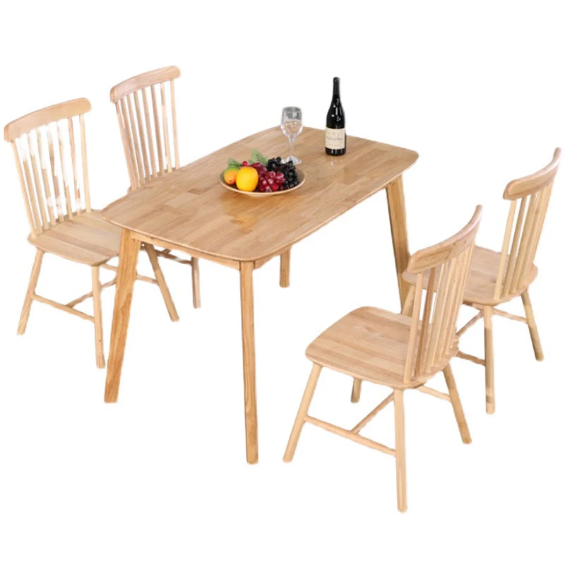 4-foot Oak Massief Wood Table Simplicity Style Rectangle Dining Table 47