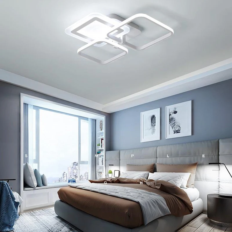 Acryl vierkante semi-inbouw eenvoudige LED wit dichtbij plafond verlichtingsarmatuur warm/wit helder