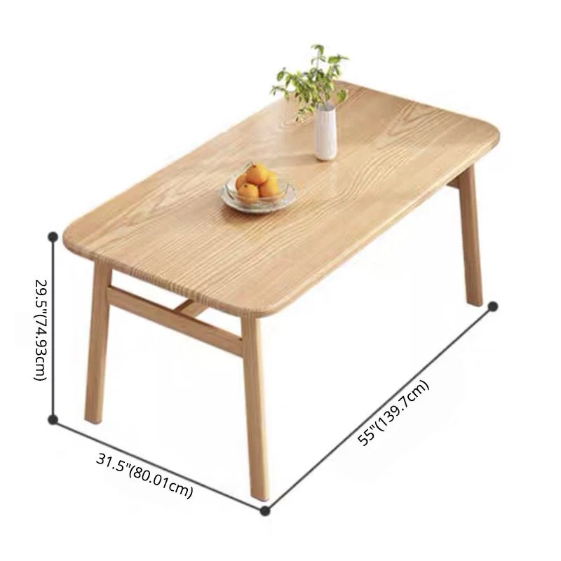 Actueel Wood Rectangle Shape Dining Furniture 4 Wood Legs Table Formal Dining Room Furniture 47