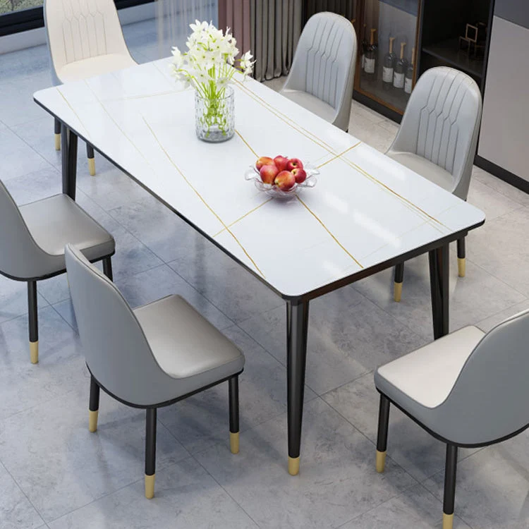 Basis Rectangle Shape Kitchen Dining Table Sintered Stone Dining Table 4 Legs Base 47