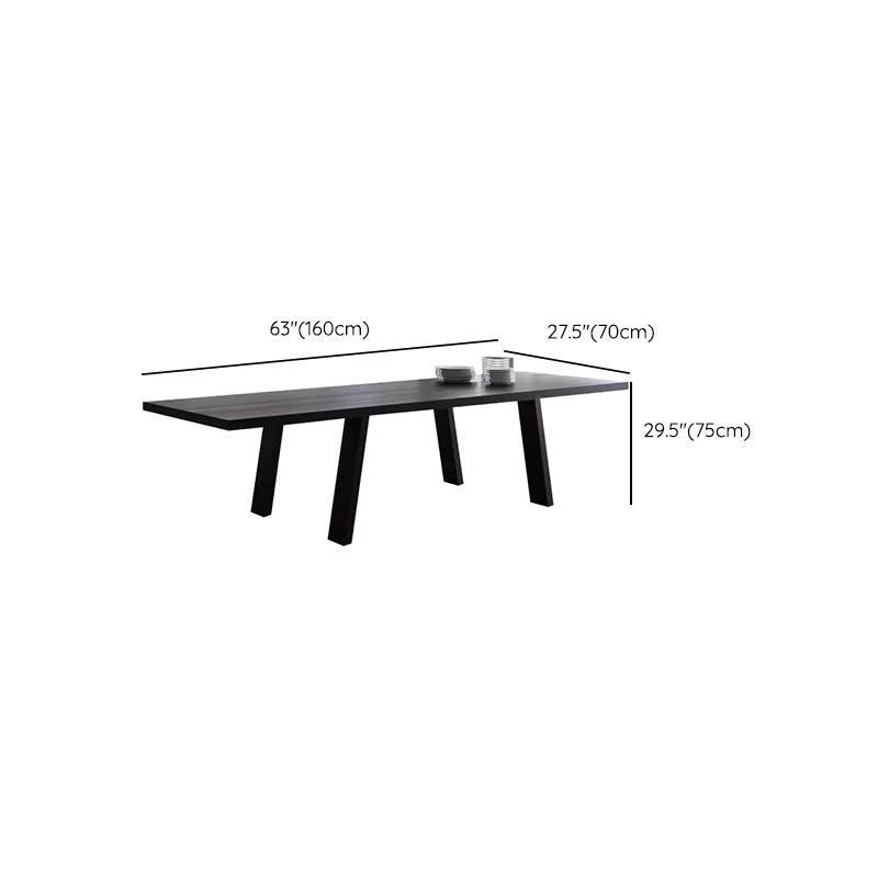 Contemporain Style Wood Task Desk Rectangular Shape Office Desk 4 Legs 55