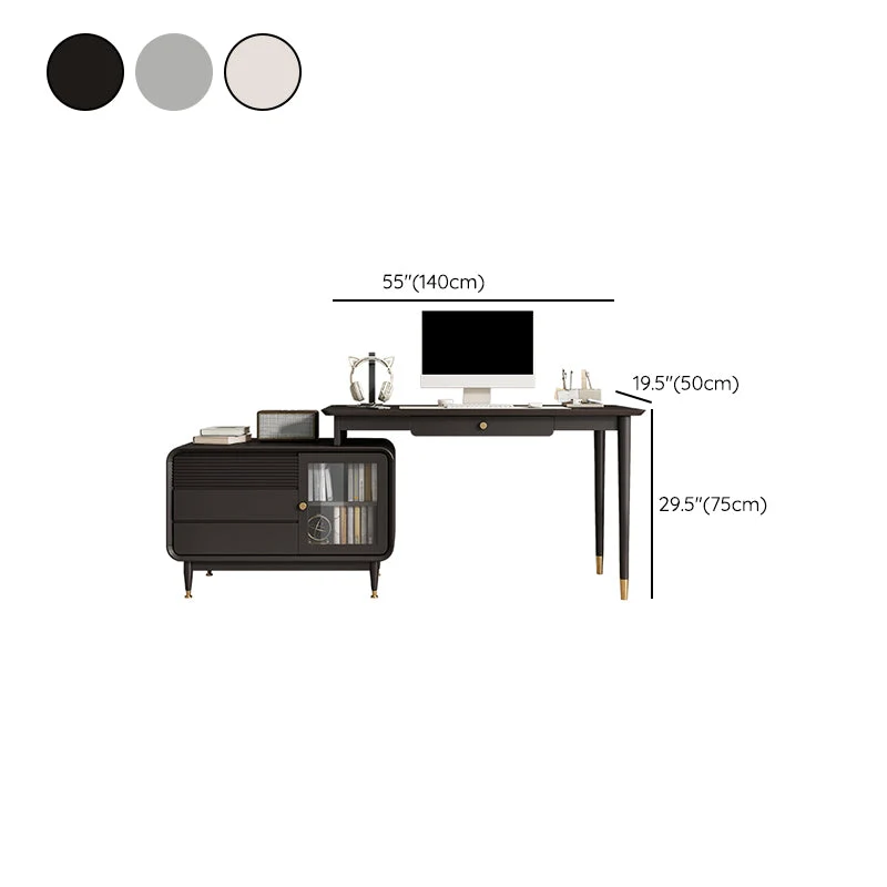 Contemporary Style Wood Office Desk Rectangular Shape Task Desk 4 Drawers Home 47