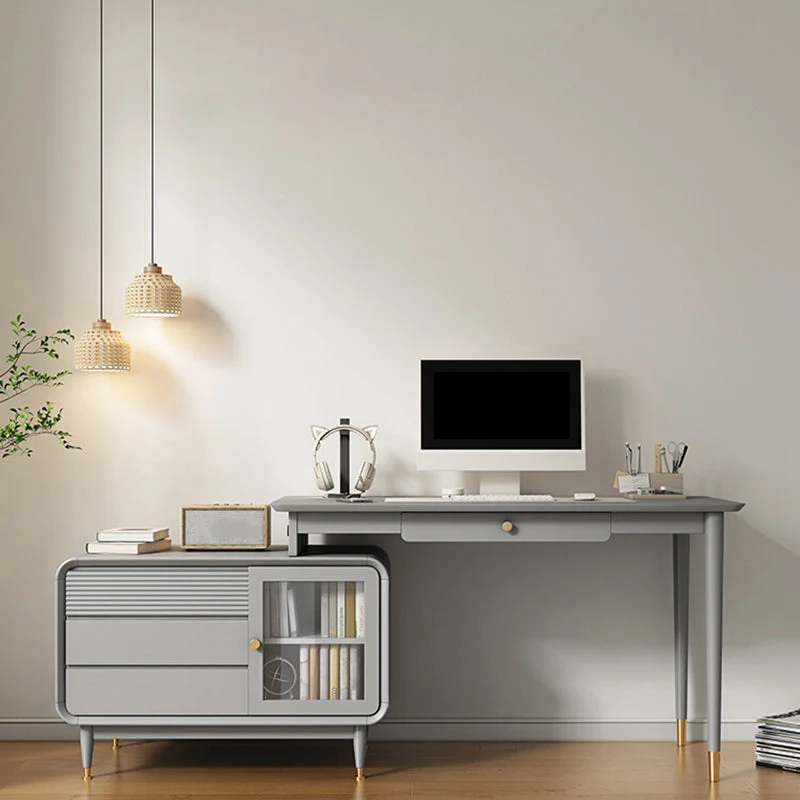 Contemporary Style Wood Office Desk Rectangular Shape Task Desk 4 Drawers Home 47