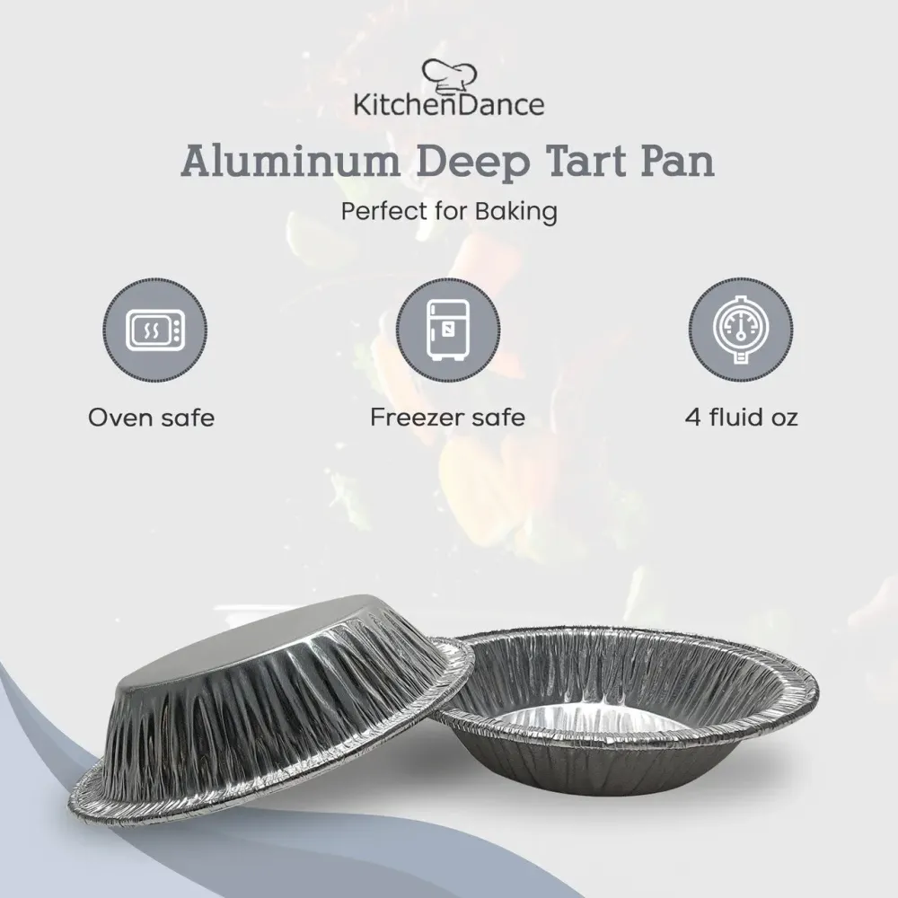 4¼" Disposable Aluminium Foil Deep Tart Pan #425