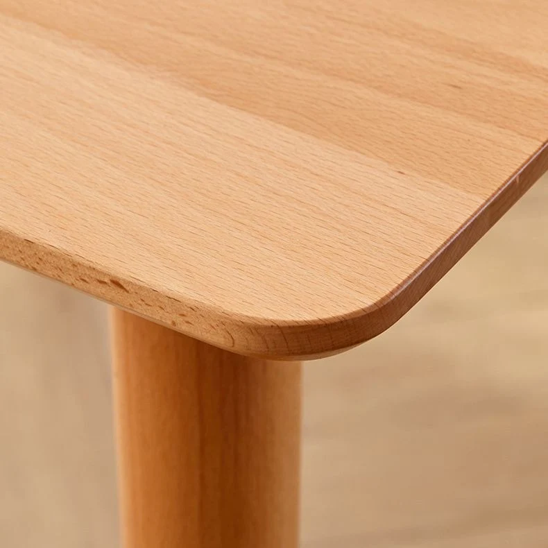 Eigentijds Solid Wood Kitchen Dining Table Standard Rectangle Shape Dining Table 4 Legs Base 43