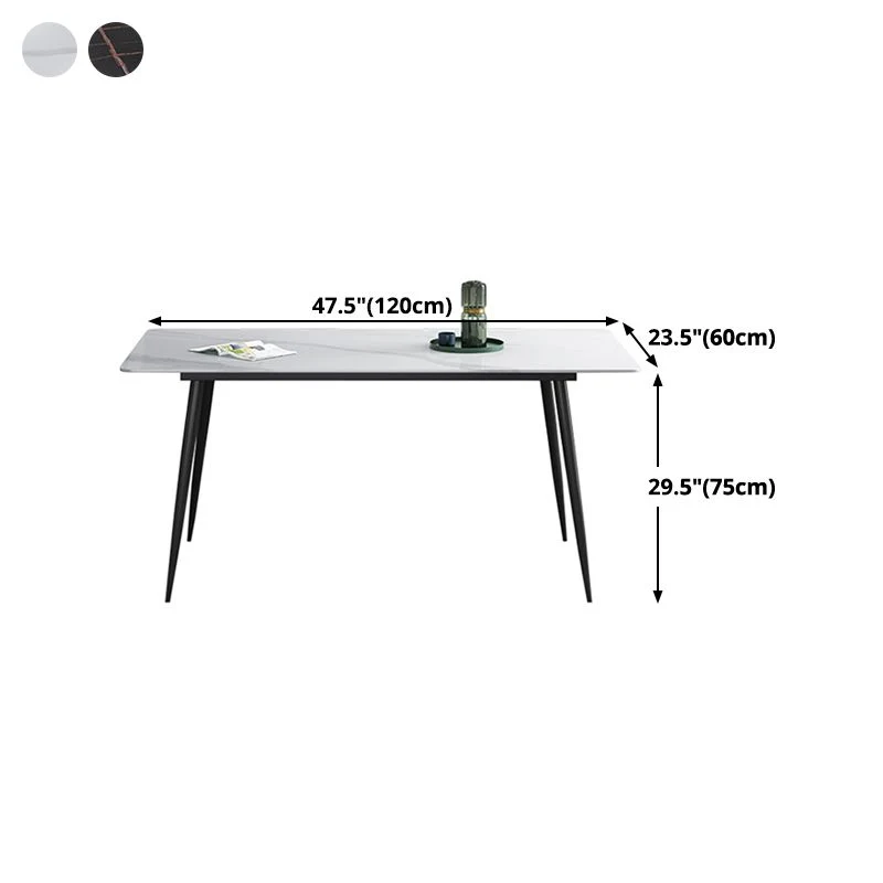 Eigentijds Style Rectangle Dining Table Stone 4-foot Furniture Dining Room 47
