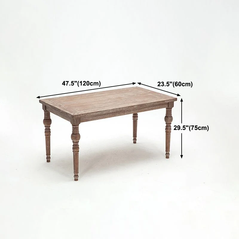 Medieval Hedendaags Pine Wood Table Restaurant Rectangle Old Table 4 Legs 47