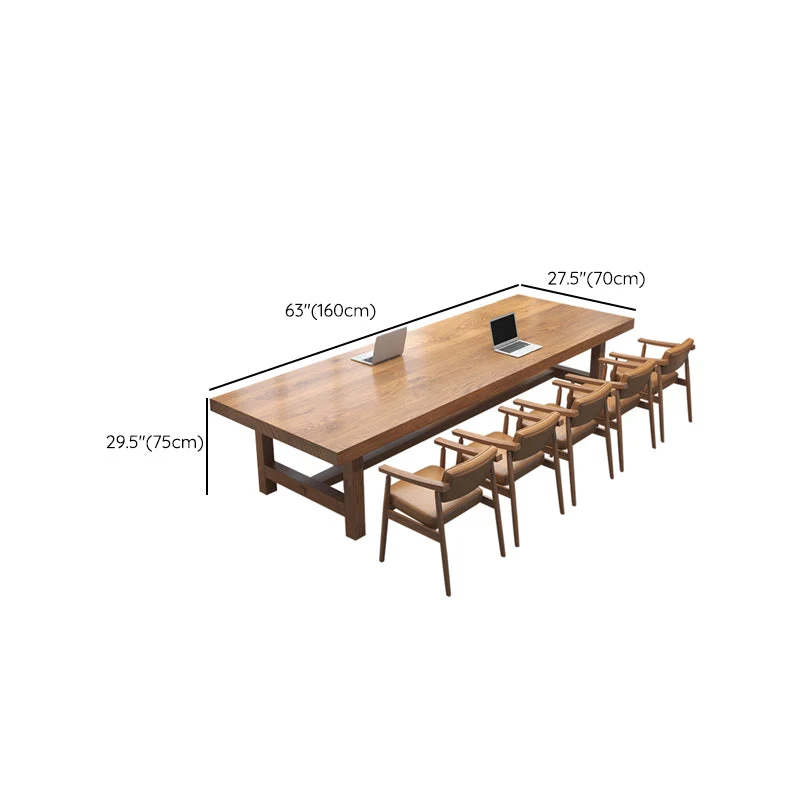 Modern Massief hout Task Desk Rectangular Shape Office Desk 4 Legs 55
