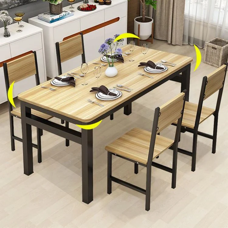 Modern Style Table Rectangle Shape Normaal Height Table and 4 Legs Base White