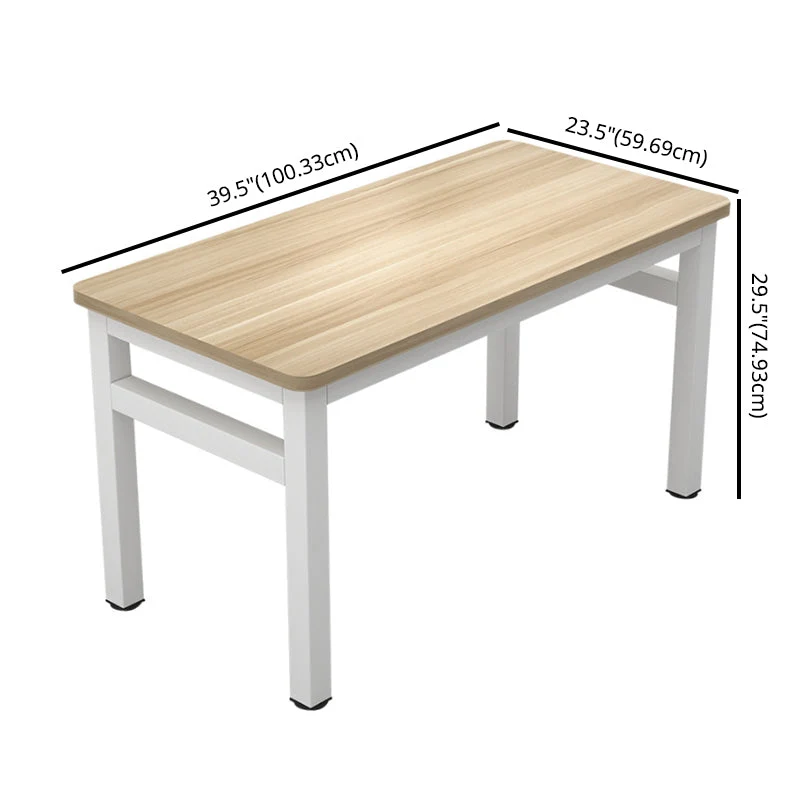 Modern Style Table Rectangle Shape Normaal Height Table and 4 Legs Base White