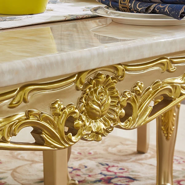 Rectangle Victoria Dinette Table Marble Dining Room Dinner Table 4-foot 51
