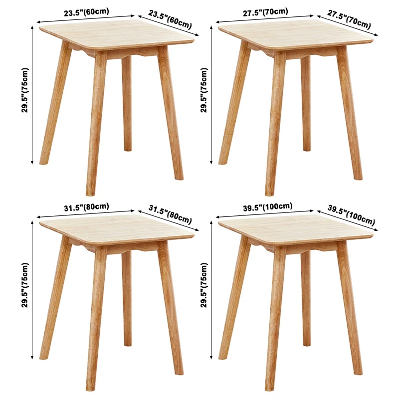 Simplicity Style Uni Wood Dining Table Rectangle and Square Dining Table 4 Legs Base 23