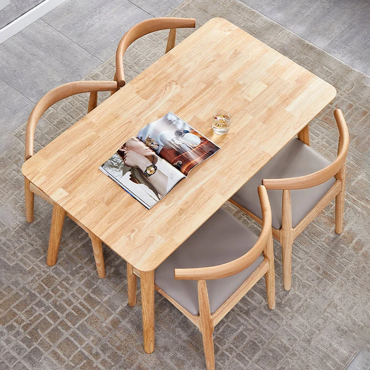 Simplicity Style Uni Wood Dining Table Rectangle and Square Dining Table 4 Legs Base 23