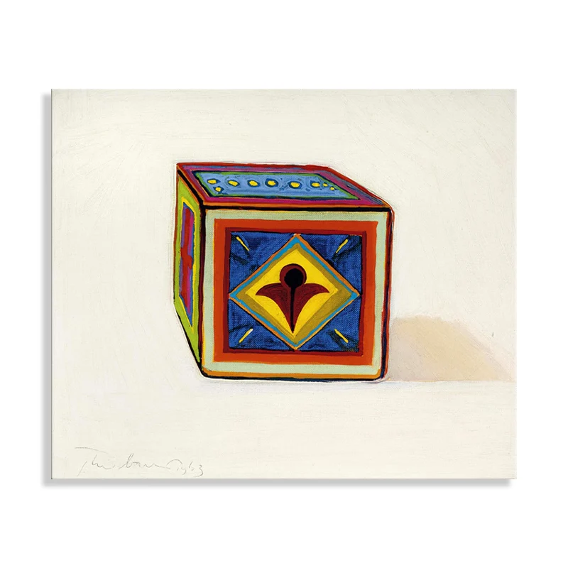 Traditionele stijl tieners wanddecoratie eigenaardige vierkante doos blauwe kunst, meerdere maten