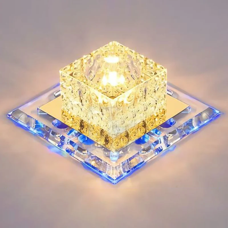 Vierkante vorm Inbouwverlichting Kristal Minimalistisch LED-inbouwarmatuur fel
