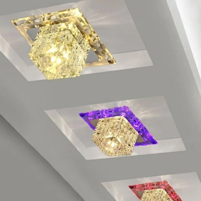 Vierkante vorm Inbouwverlichting Kristal Minimalistisch LED-inbouwarmatuur stralend