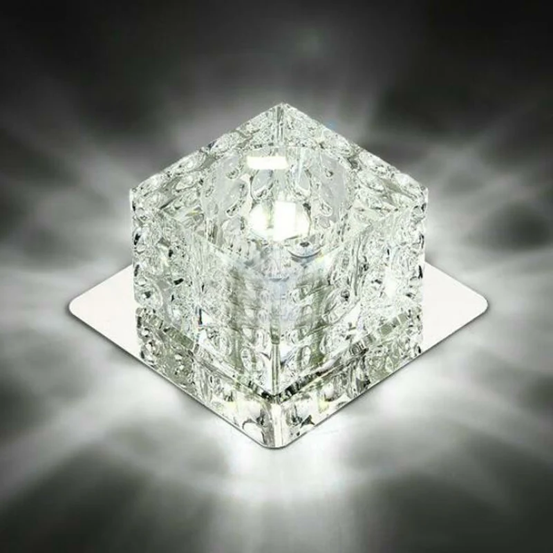 Vierkante vorm Inbouwverlichting Kristal Minimalistisch LED-inbouwarmatuur stralend