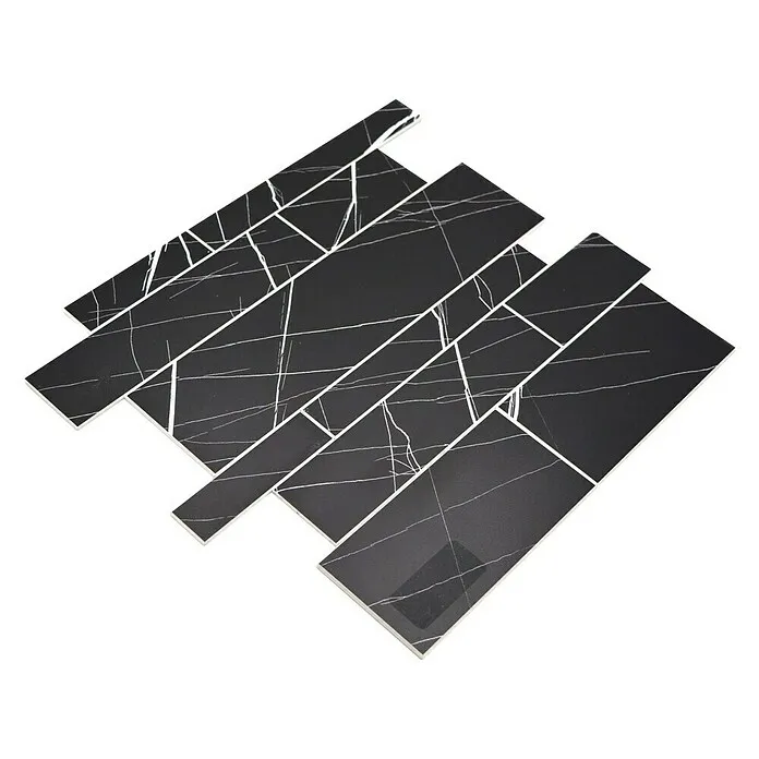 Zelfklevend mozaïek Rechthoek SAM 4XSP 04 - 29,8 x 29,6 cm, Vinyl, Zwart