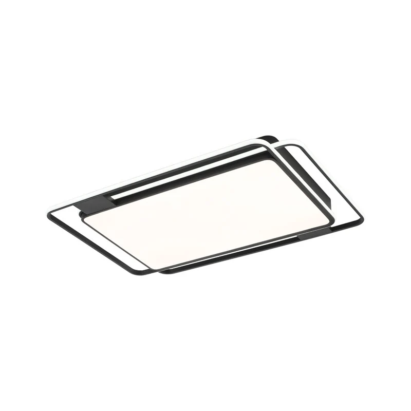 Zwart vierkant/rond/rechthoekig plafondinbouw moderne LED acryl inbouwverlichting warm/wit zwak voor slaapkamer