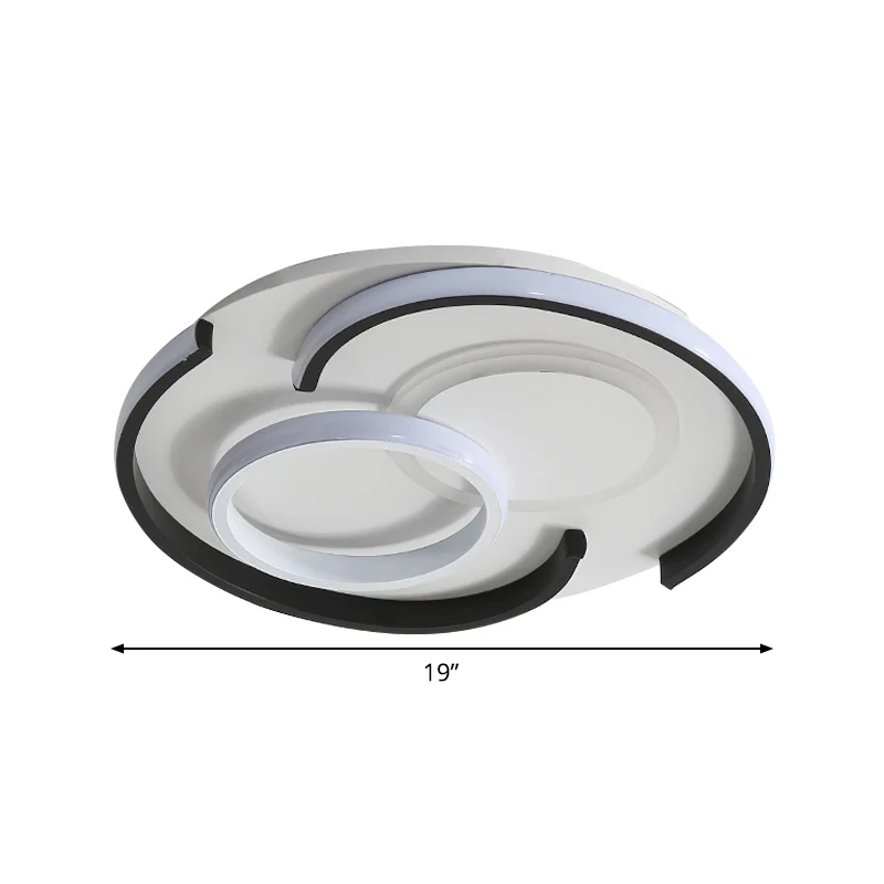 Zwarte ronde/vierkante/rechthoekige plafondinbouw moderne metalen LED-inbouwverlichting warm/wit helder